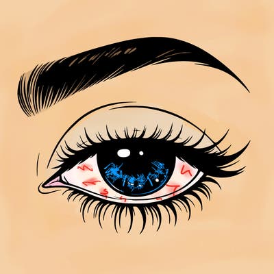 eye closed realistic