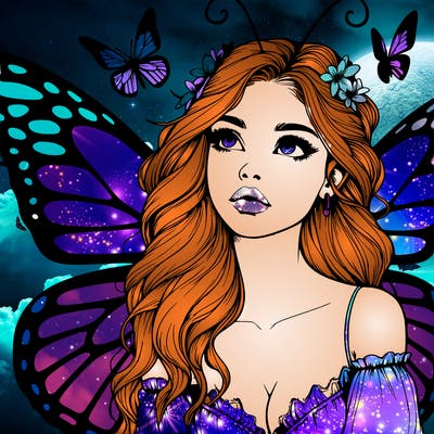 butterfly fairy realistic girl