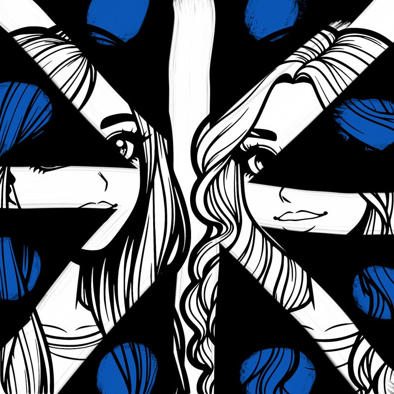 realistic two freinds girls both with blonde hair and brown eyes both hve noses one with straight hair and on with wavy hair realistic