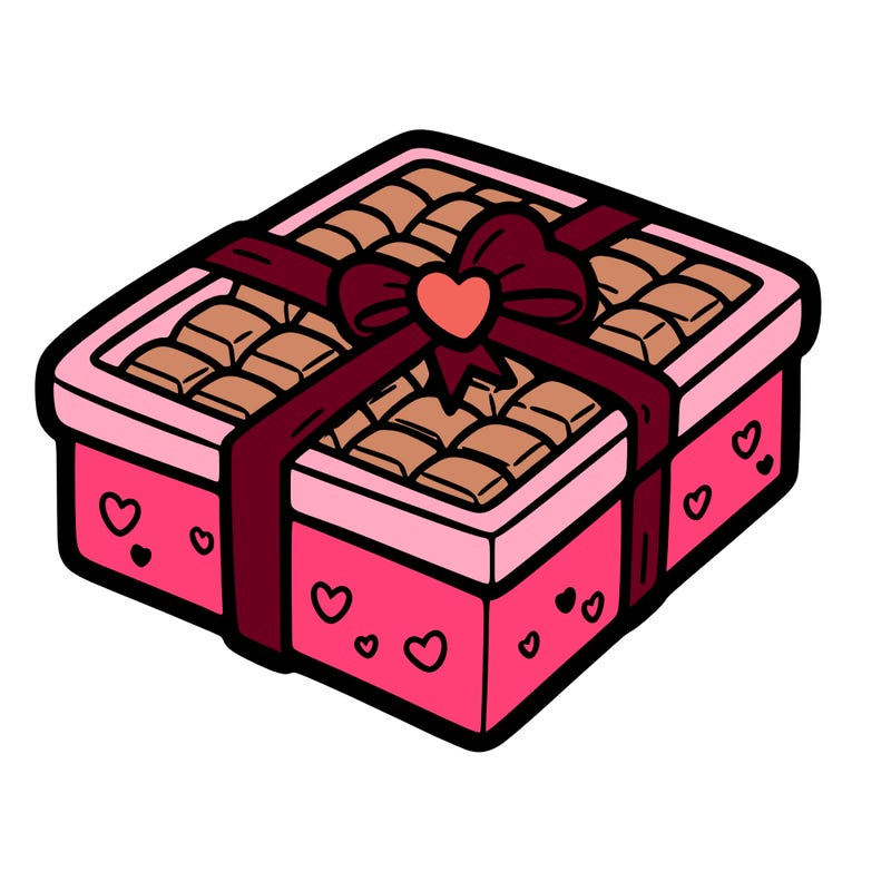 a box of chocolate for valentines day