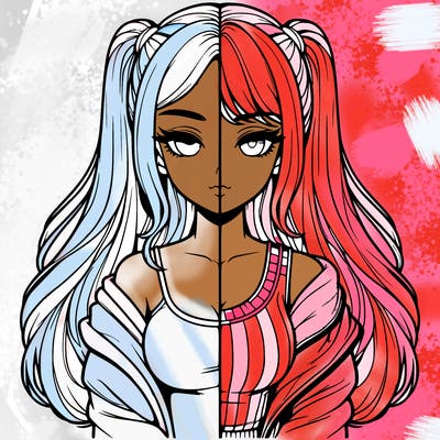 realistic girl split