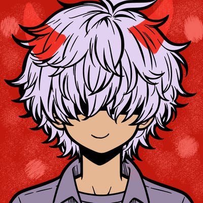 manga boy fluffy hair covering his eyes