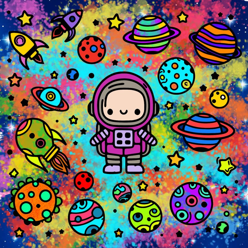 cute space pattern