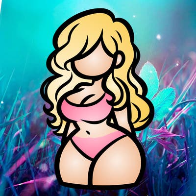 curvy woman with hair