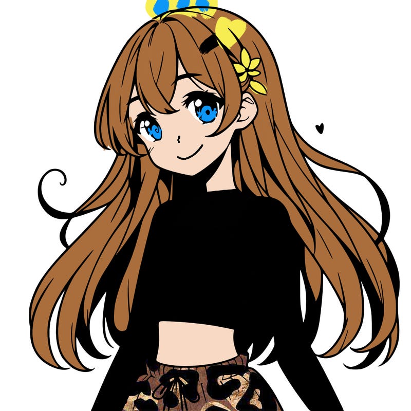 cute anime girl wearing crop top