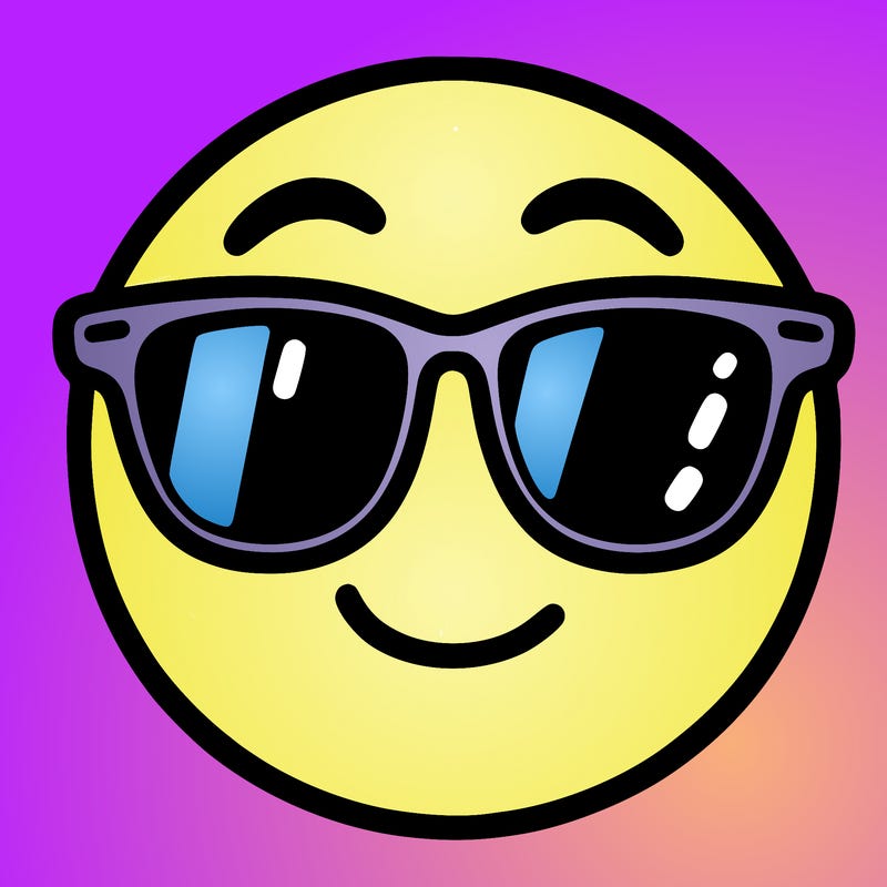 emoji with sunglasses