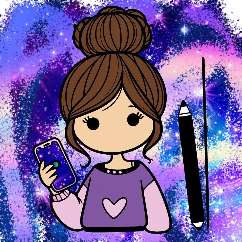 a girl that has a bun and a phone