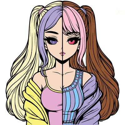 realistic girl split