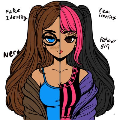 realistic girl split