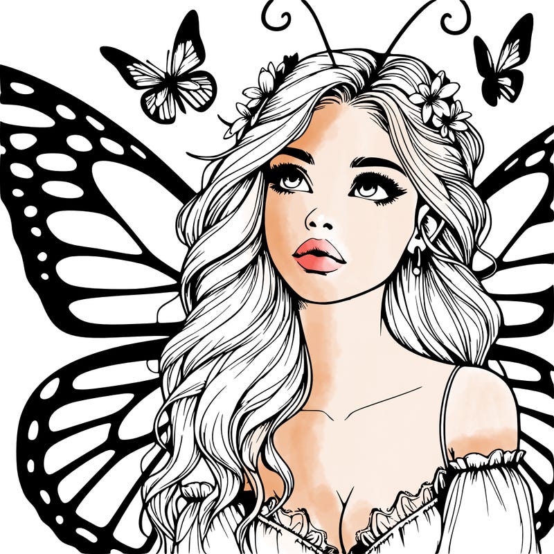butterfly fairy realistic girl