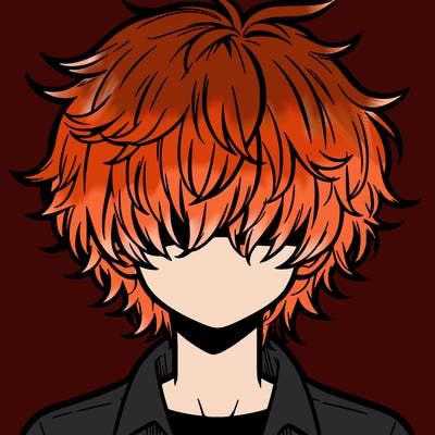 manga boy fluffy hair covering his eyes