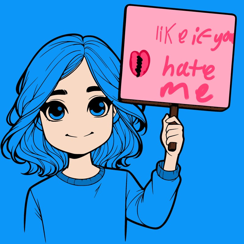 realistic girl holding up a sign