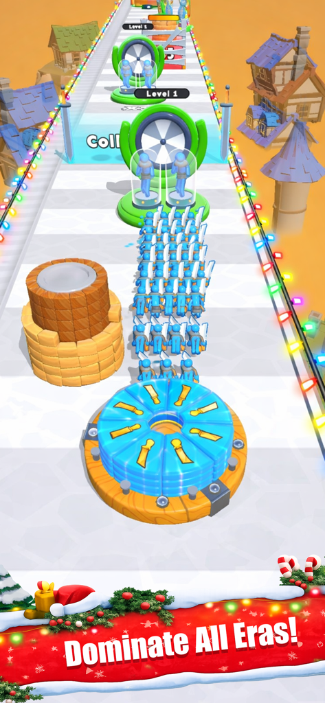 Human Fortune - Human Fortune gameplay showing characters on a path and a central spinning wheel