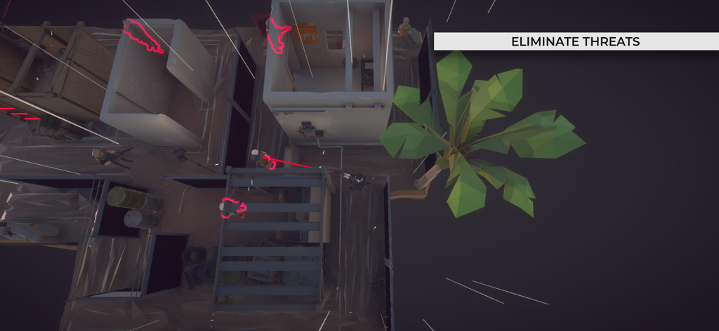 Agent Al - Top down tactical stealth gameplay in Agent Al featuring low poly graphics and an objective to eliminate threats