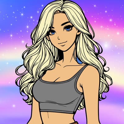 realistic girl with crop top