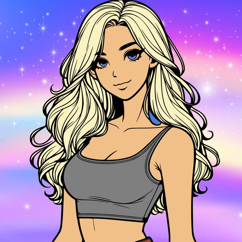 realistic girl with crop top