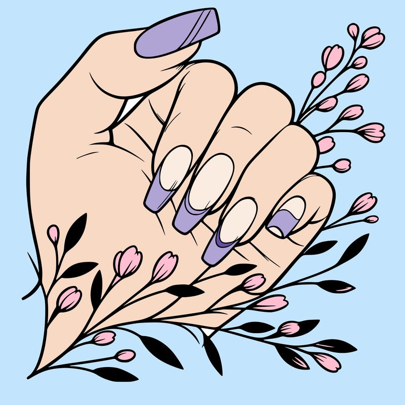 nails with french tip