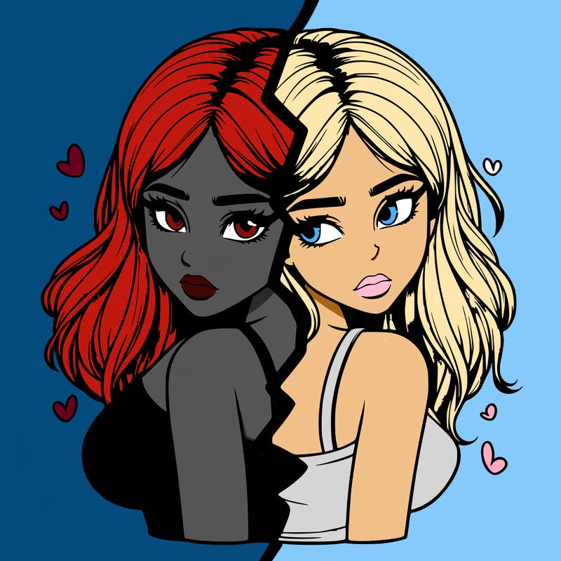 realistic girl split