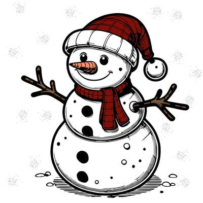 realistic christmas snowman