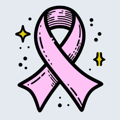 ribbon symbol of national breast cancer awareness month