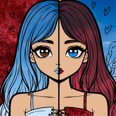 realistic girl split