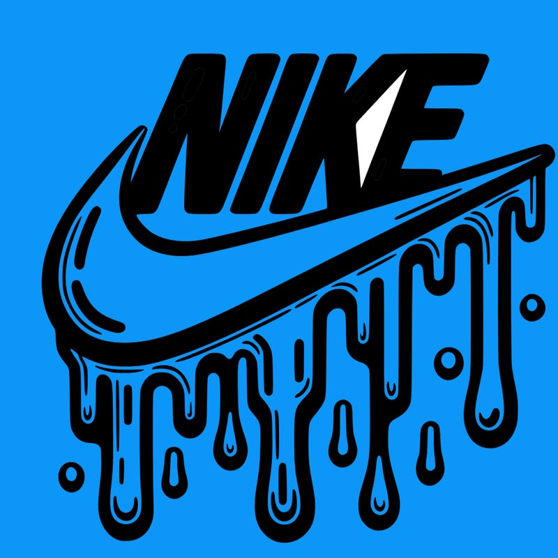 dripping nike logo