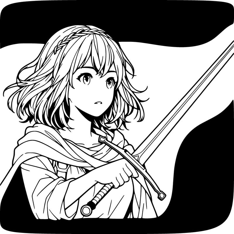 girl with a sword realistic