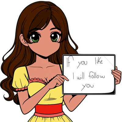 realistic pretty girl holding blank sign