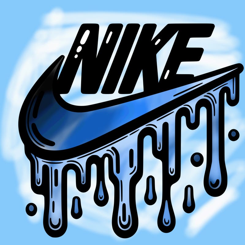 dripping nike logo