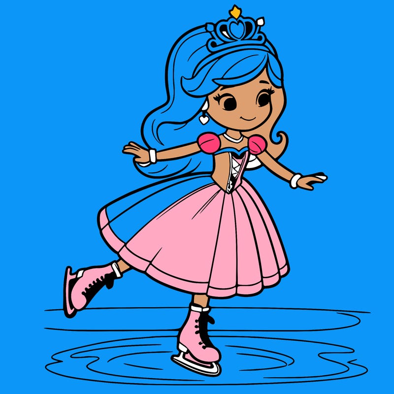 princess skating on ice