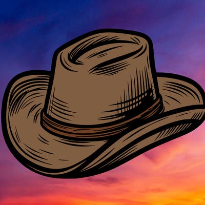 a blank cowboy hat
