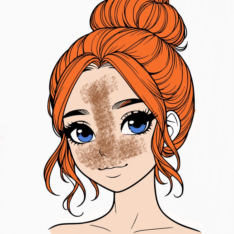 realistic pretty girl with hair in bun