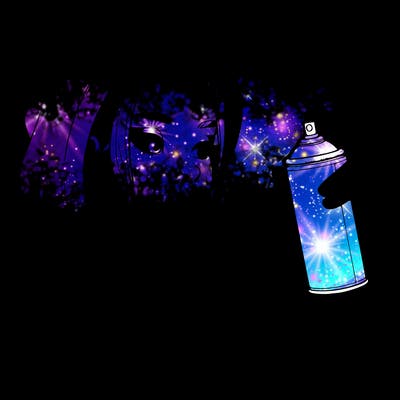 a realistic girl, spray painting