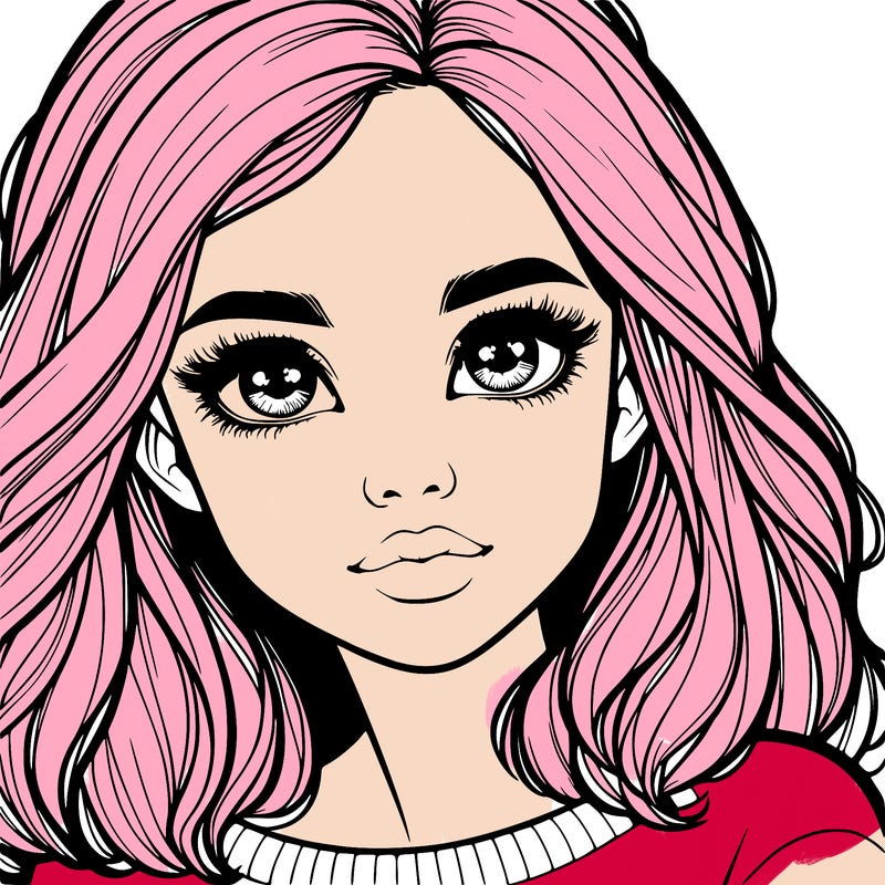 realistic girl whith cute eyes