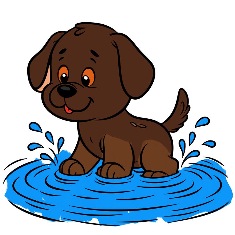 dog in water