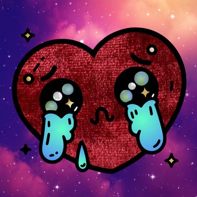 a crying heart