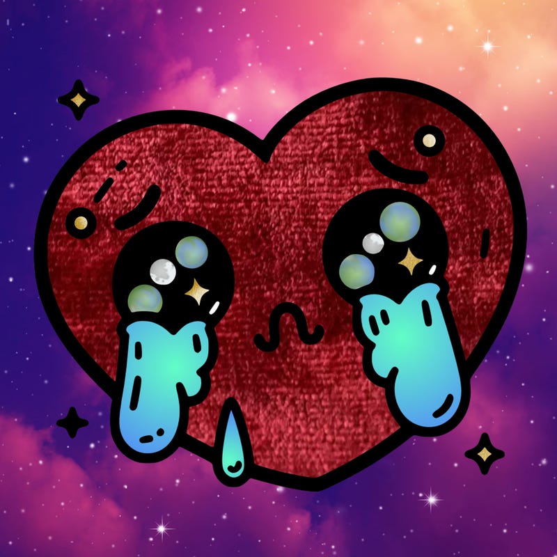 a crying heart