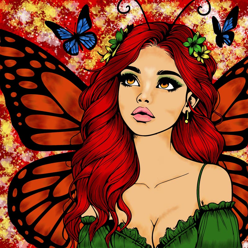 butterfly fairy realistic girl