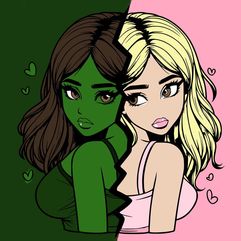 realistic girl split