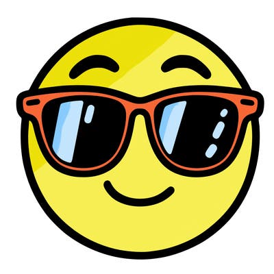 emoji with sunglasses