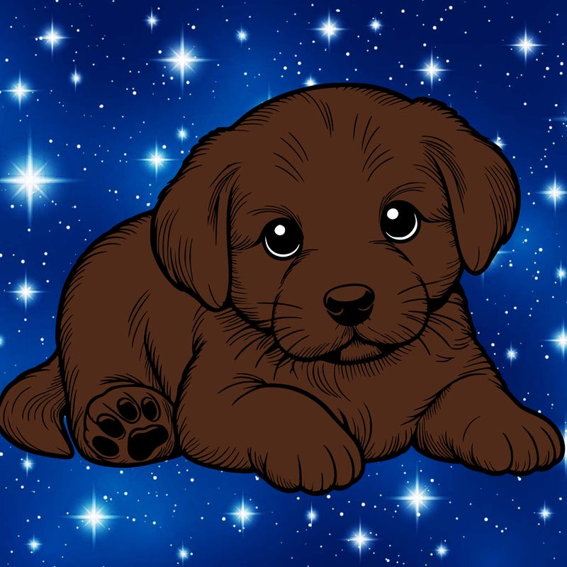 a cute realistic puppy