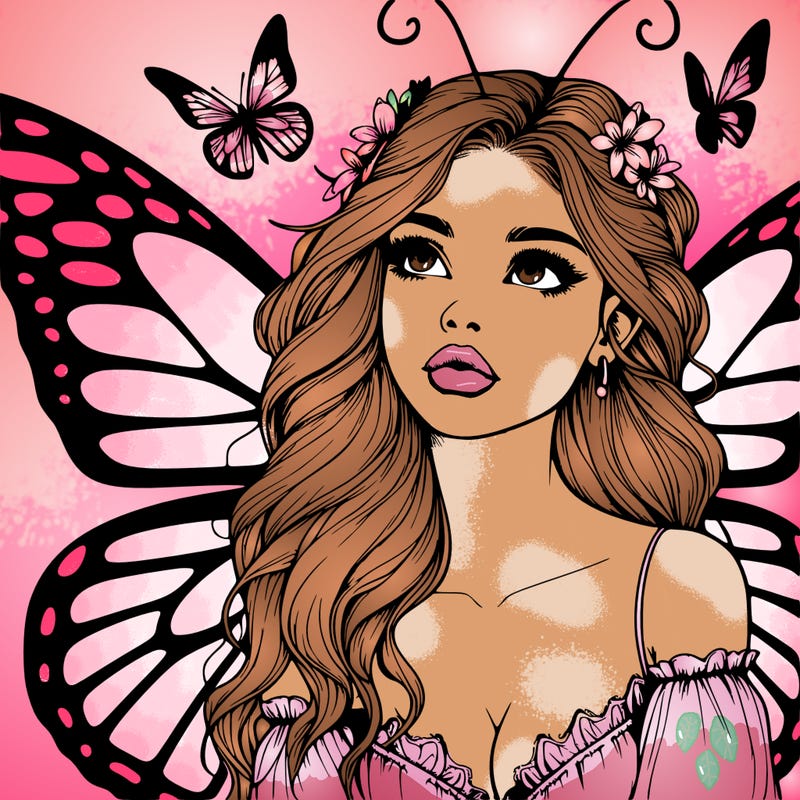 butterfly fairy realistic girl