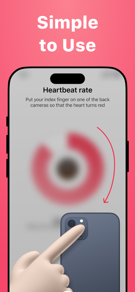 Heart Rate Monitor Pulse - Tutorial showing how to measure pulse by placing a finger on the smartphone camera lens