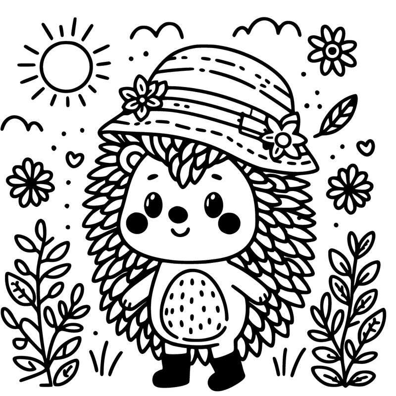 summer haze themed cute head hog