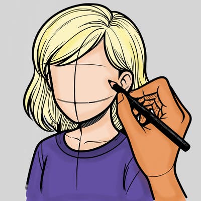 drawing a realistic person