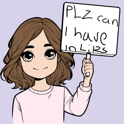 realistic girl holding up a sign