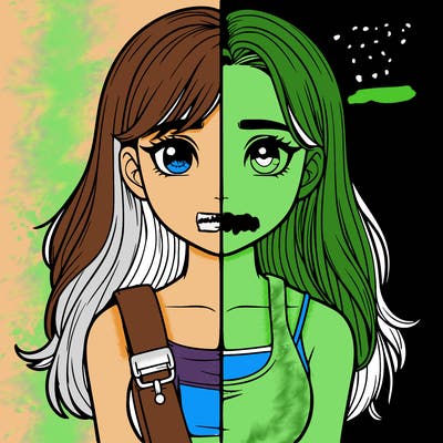 realistic girl split