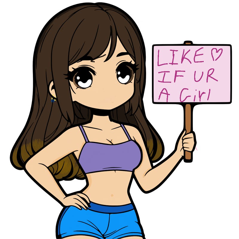 girl in a cute crop top holding a blank sign