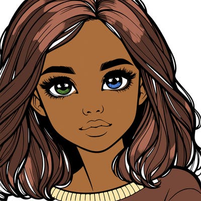 realistic girl whith cute eyes