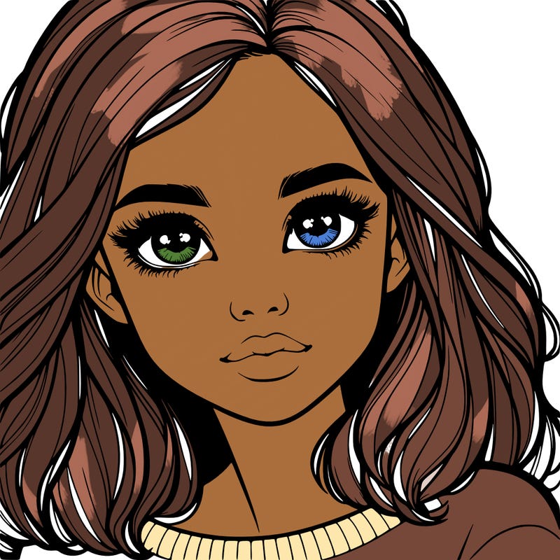 realistic girl whith cute eyes